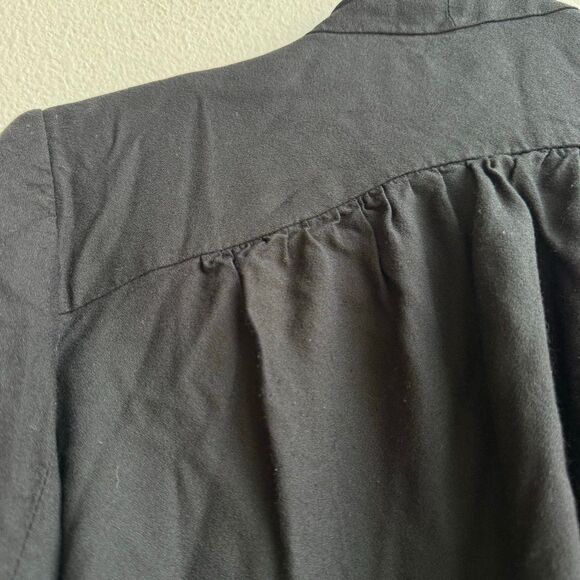 Club Monaco Drape Black Open Front Zipper Blazer Career Office Wear Size Small - Picture 6 of 7